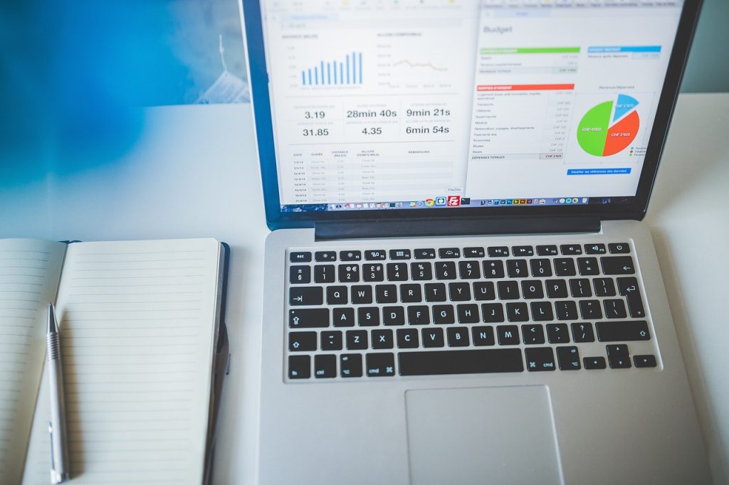 Laptop, notebook, business — Forex Trade Brokers Offering Multi-Asset Access